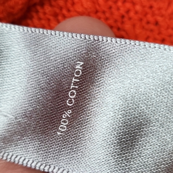 Marled Reunited Clothing 100% Cotton Knit Orange Textured 3/4 Sleeve Cardigan Sw - Picture 14 of 16